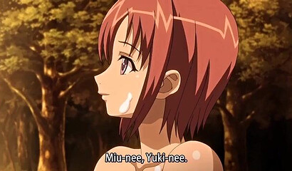 Violent group sex in the village with young hentai schoolgirls