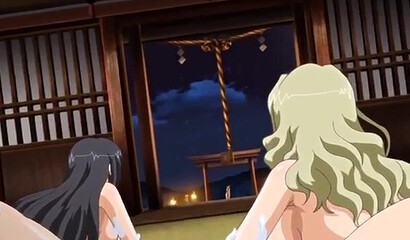 Violent group sex in the village with young hentai schoolgirls