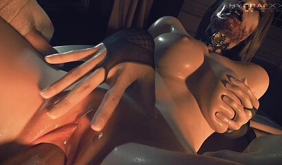 Ethan fucks vampire Bela Dimitrescu in Resident Evil cartoon porn parody