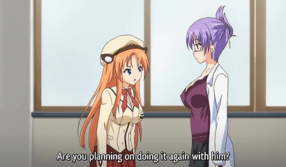 Lucky guy has sex with three hentai hotties and cum on their faces