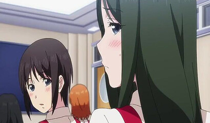 A virgin with glasses knows the delights of sex with three sexy hentai girls