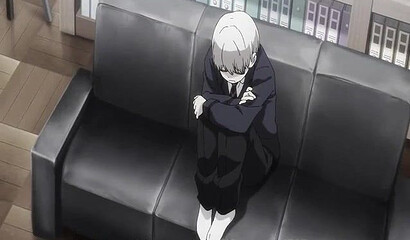 A virgin with glasses knows the delights of sex with three sexy hentai girls