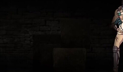 Anime wolf girl got a big cock in her tight pussy