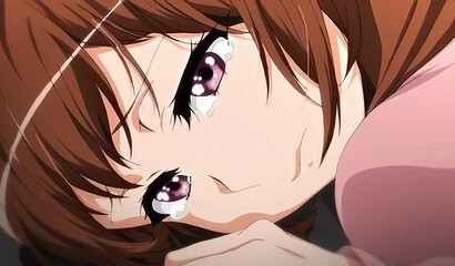 Anime hottie fucks two men on the street in front of a cuckold guy