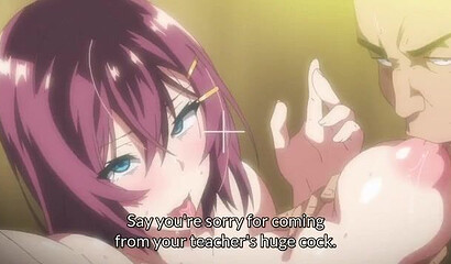 High school baseball coach blackmails and rapes high school girl in XXX anime