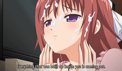 Hentai cutie saw her brother masturbating and gave him a cock massage