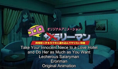 Hentai incest: Mature rich man paid his niece money for sex