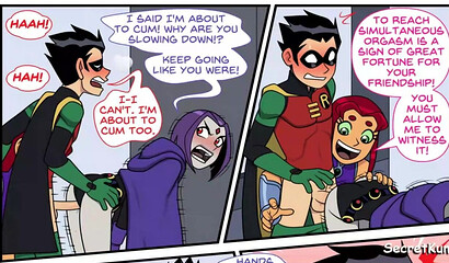 Teen Titans Emotional Sickness PT. #3 - Robin Fuck Ravin while starfire watch