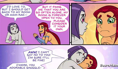 Teen Titans Emotobat Sickness pt. #4 - Robin's Threesome with Ravin and Starfire - DP Anal Creampie