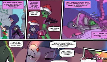 Bearly EighTeenTitans Pt. 1 - Beast Boy Begs Raven to let him Cum - cartoon comic Parody Porn