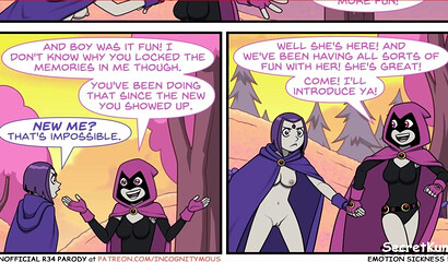Teen Titans Emotion sickness pt. 5 - Raven Gives in to her Lustful desires