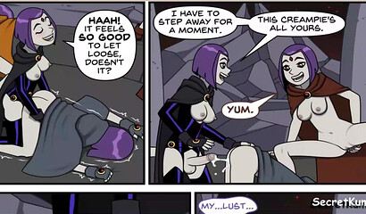 Teen Titans Emotion sickness pt. 5 - Raven Gives in to her Lustful desires