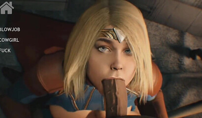 STARFIRE & RAVEN SUCKING ON THE JUICY MAN-MEAT STICK