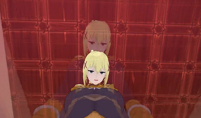 Konosuba: Futa Darkness & Futa Sylvia teases you | Taker POV