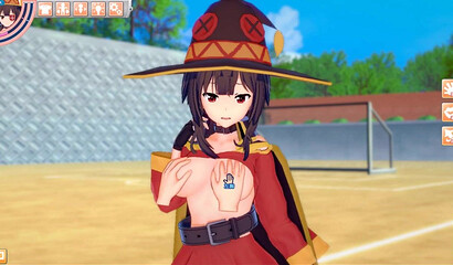 [Hentai Game Koikatsu! ]Have sex with Big tits KonoSuba Megumin.3DCG Erotic Anime Video.