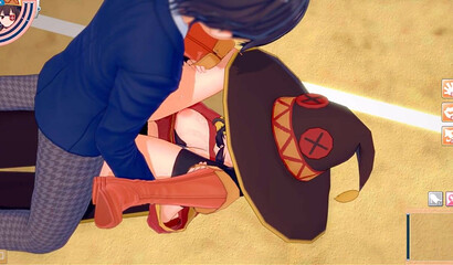 [Hentai Game Koikatsu! ]Have sex with Big tits KonoSuba Megumin.3DCG Erotic Anime Video.