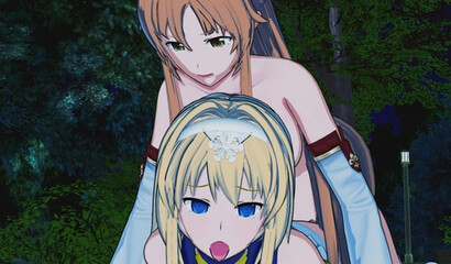 Sword Art Online - Asuna Pounds Alice (Futanari Hentai)
