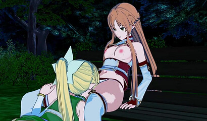 Sword Art Online - Asuna X Leafa Yuri Hentai