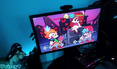 CHALLENGING me to PLAY Friday Night Funkin WHILE ... - Priscy Games