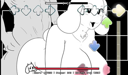 TORIEL UNDERTALE Vs MY BEST FNF BIG-COCKED """SKILL""" CREAMY GOAT MOMMY