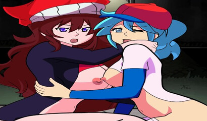 Friday Night Funkin Animation GF Lullaby & BIG - Sister Rubbing & Fingering Their Tits & Asses