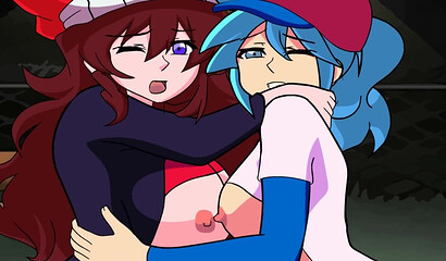 Friday Night Funkin Animation GF Lullaby & BIG - Sister Rubbing & Fingering Their Tits & Asses