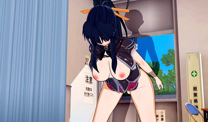 High School DxD - Akeno Himejima 3D Hentai