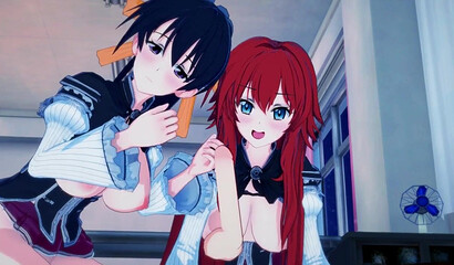 HIGH SCHOOL DXD 3WAY WITH RIAS AND AKENO HENTAI