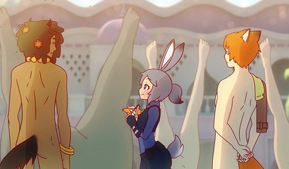 Nick Wilde and Judy Hops got into a real paradise for nudists