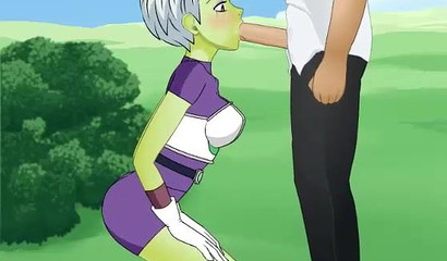 Green bitch Chirai and her deep blowjob