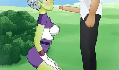 Green bitch Chirai and her deep blowjob