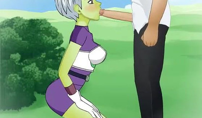 Green bitch Chirai and her deep blowjob