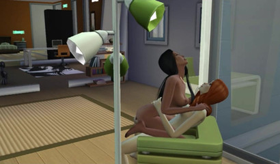 A red-haired lesbian with a strap-on fucks a dark-haired Pocahontas