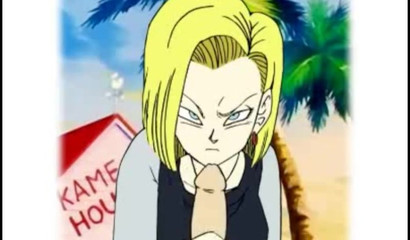 410px x 240px - Oral sex in the first person with a blonde Android 18 from the cartoon  Dragon Ball