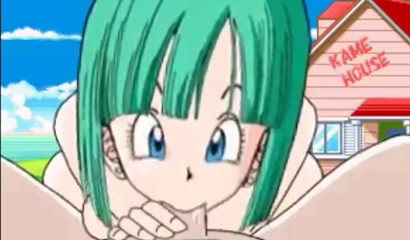 Young Bulma sucks your dick, hentai porn from the first person