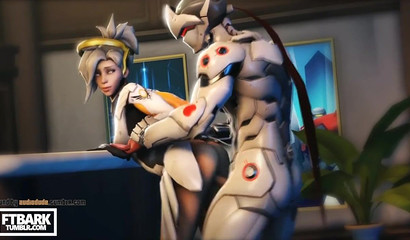 40 minutes of the best 3d porn Overwatch with blonde Mercy