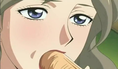 Busty anime mom teaches son to bang in uncensored action