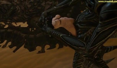 Horny 3D aliens capture and use Hitomi and Tanaka as cum dumpsters