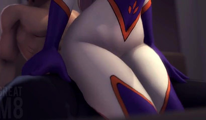 Curvy blonde anime hottie Mt Woman riding Deku's huge dick