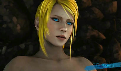 Gorgeous 3D blonde Samus Aran riding huge alien cock on unknown planet