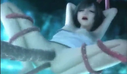 Petite hentai Yuffie Kisaragi gets tentacle banged in Final Fantasy
