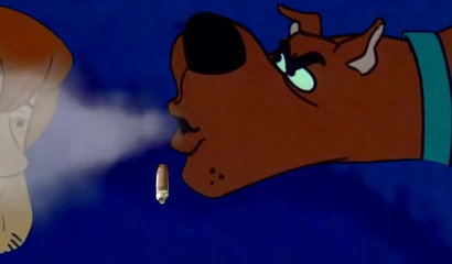 Funny cartoon parody of Scooby Doo and the mystery gang