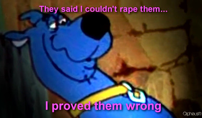 Funny cartoon parody of Scooby Doo and the mystery gang