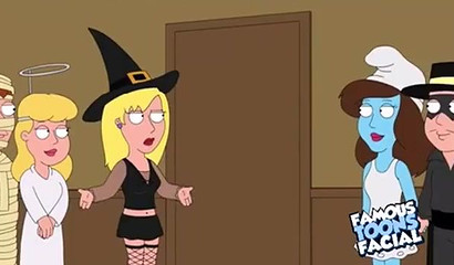 Shy Meg Griffin gets creampied after sneaking into Halloween party