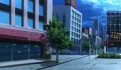 Sweet purple-haired hentai hottie takes a big dick from behind