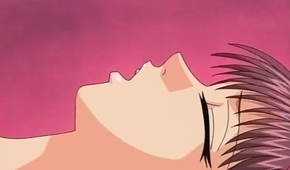 Sweet purple-haired hentai hottie takes a big dick from behind