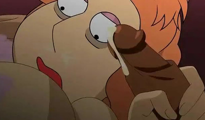 Slutty redhead cartoon milf Lois drilled in a rough threesome