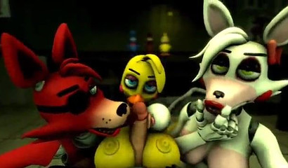 Horny 3D furry cuties toying with a big cock in a threesome