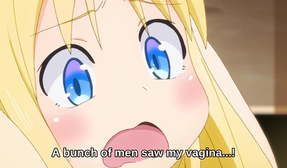 Sweet blonde hentai cutie scissoring with furry lesbian