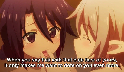 Sweet blonde hentai cutie scissoring with furry lesbian